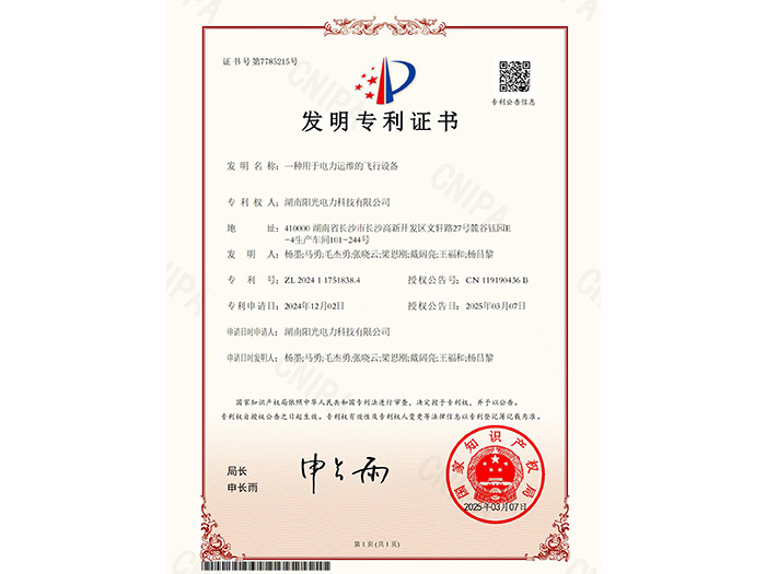 一种用于电力运维的飞行设备